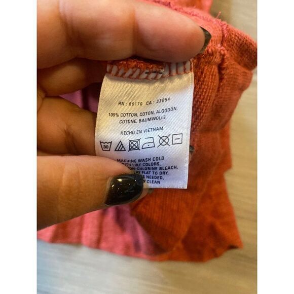 Deletta, Anthropologie, women's red 100% cotton flared tunic size small - Picture 7 of 9